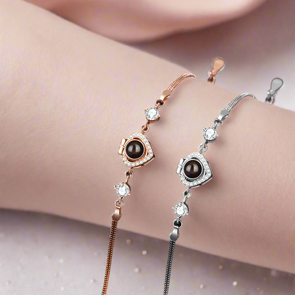 Diamond Heart Projection Bracelet