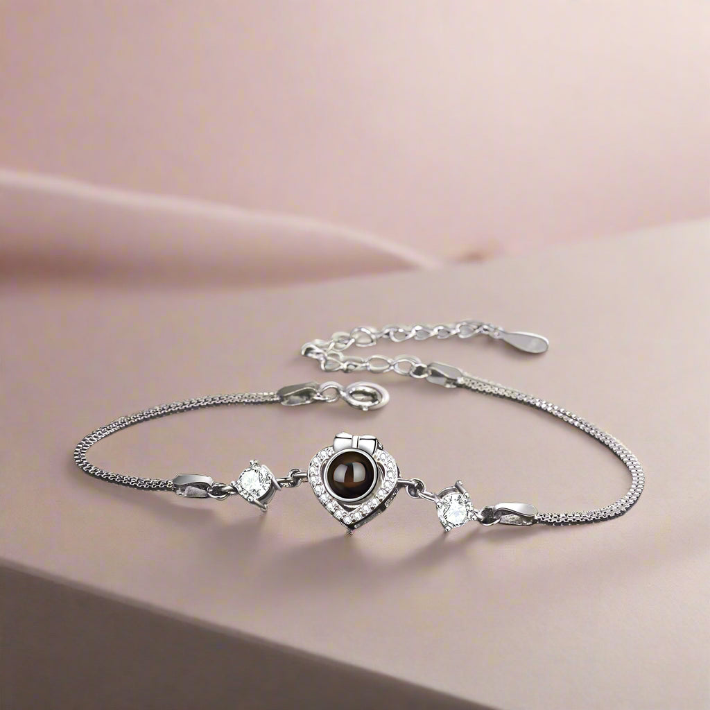 Diamond Heart Projection Bracelet