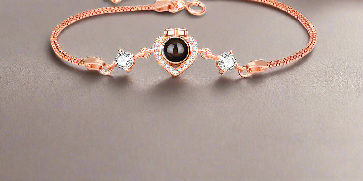 Diamond Heart Projection Bracelet