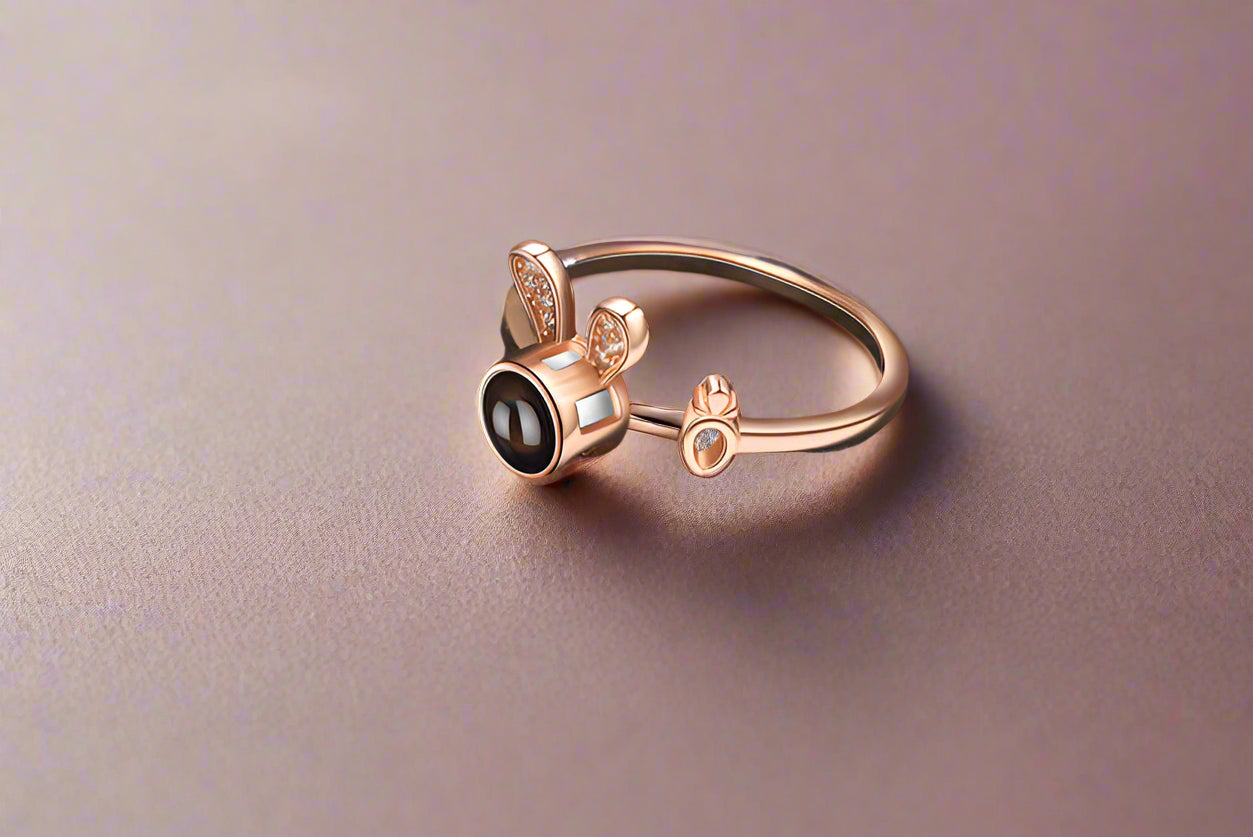 Lucky Bunny Projection Ring